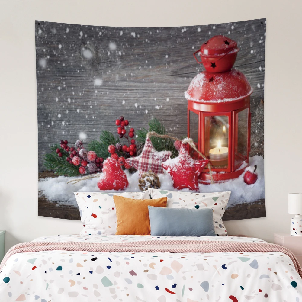 Cassisy Fashion Tapestry Christmas Lantern Candle Snowfield Prints Wall Hangings Modern Home Living Room Bedroom Decor Polyester
Cassisy Fashion Tapestry Christmas Lantern Candle Snowfield Prints Wall Hangings Modern Home Living Room Bedroom Decor Polyester