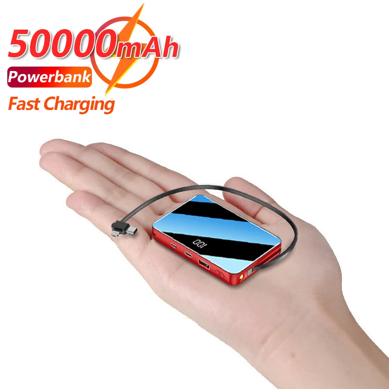 50000mAh Mini Power Bank Outdoor Emergency Quick Charger Portable Charger Digital Display 2USB Port for IPhone Xiaomi Samsung
50000mAh Mini Power Bank Outdoor Emergency Quick Charger Portable Charger Digital Display 2USB Port for IPhone Xiaomi Samsung