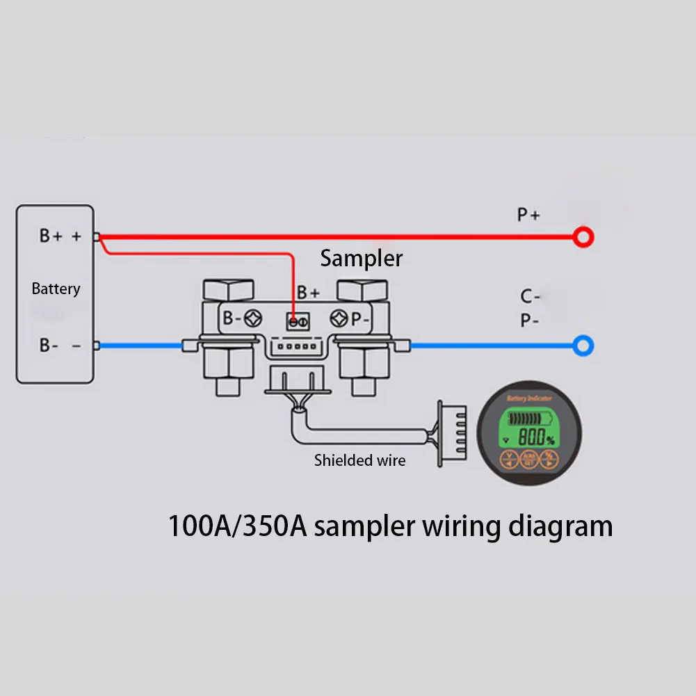 Battery Capacity Tester TR16 120V 50A 100A 350A TR16 Battery Capacity Indicator Ammeter Voltmeter for Li-ion Lithium Batteries