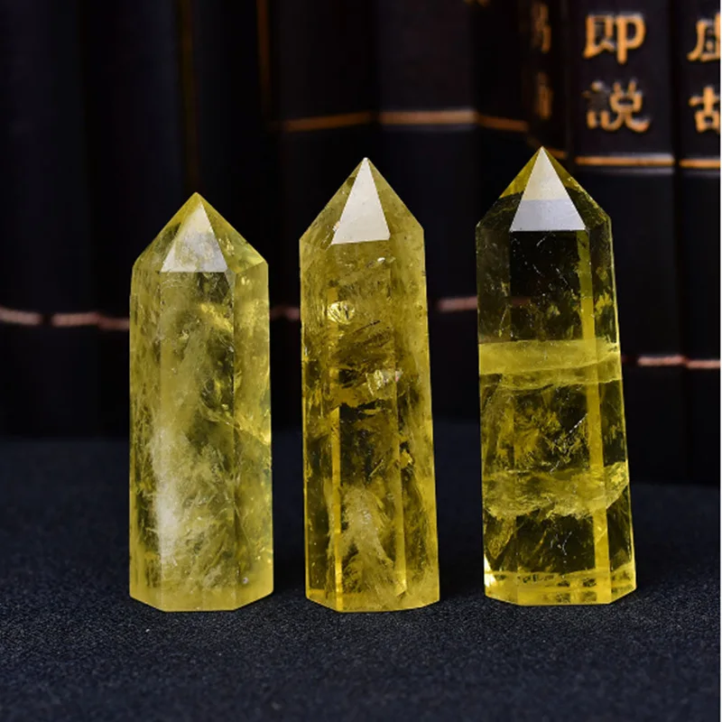 250g Natural Citrine Point Hexagonal Wand Crystal Tower Healing Stone Energy Ore Mineral Ornaments Crafts 5-10cm Home Decora
250g Natural Citrine Point Hexagonal Wand Crystal Tower Healing Stone Energy Ore Mineral Ornaments Crafts 5-10cm Home Decora