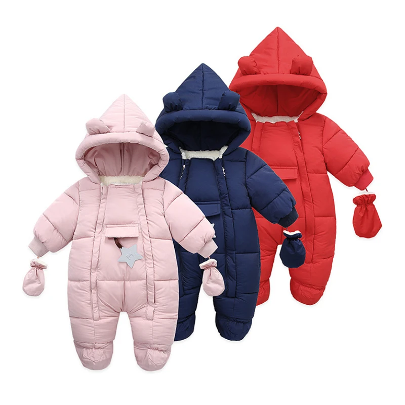 Baby Snowsuit Winter Cute Hooded Ears Thicken Romper Outerwear Toddler Warm Fleece Inside Outfits Jumpsuit 3-24 Months Clothes
Baby Snowsuit Winter Cute Hooded Ears Thicken Romper Outerwear Toddler Warm Fleece Inside Outfits Jumpsuit 3-24 Months Clothes