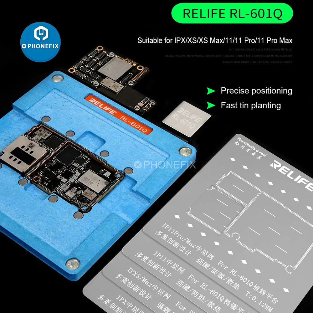 Оловянная посадочная платформа RELIFE RL601Q для Ip-X-11 среднее положение ремонта