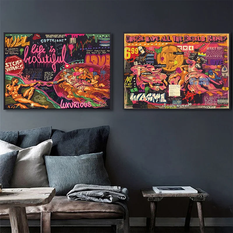 Modern Famous Painting Graffiti Pop Art Poster Painting Canvas Print Wall Picture For Living Room Home Decoration Frameless
Modern Famous Painting Graffiti Pop Art Poster Painting Canvas Print Wall Picture For Living Room Home Decoration Frameless