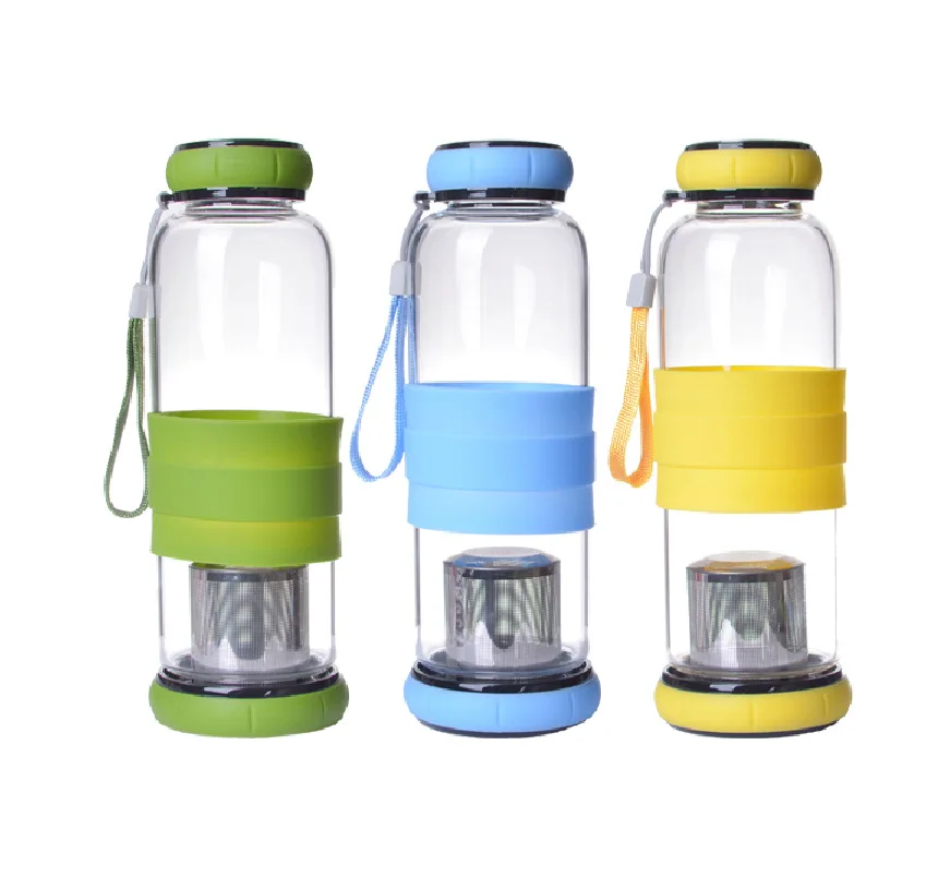 400-600ml Outdoor Adult Sport Direct Drinking Glass Water Bottle Herbalife Jug Glass Bottles with Tea Infuser Blue Green Bottle
400-600ml Outdoor Adult Sport Direct Drinking Glass Water Bottle Herbalife Jug Glass Bottles with Tea Infuser Blue Green Bottle