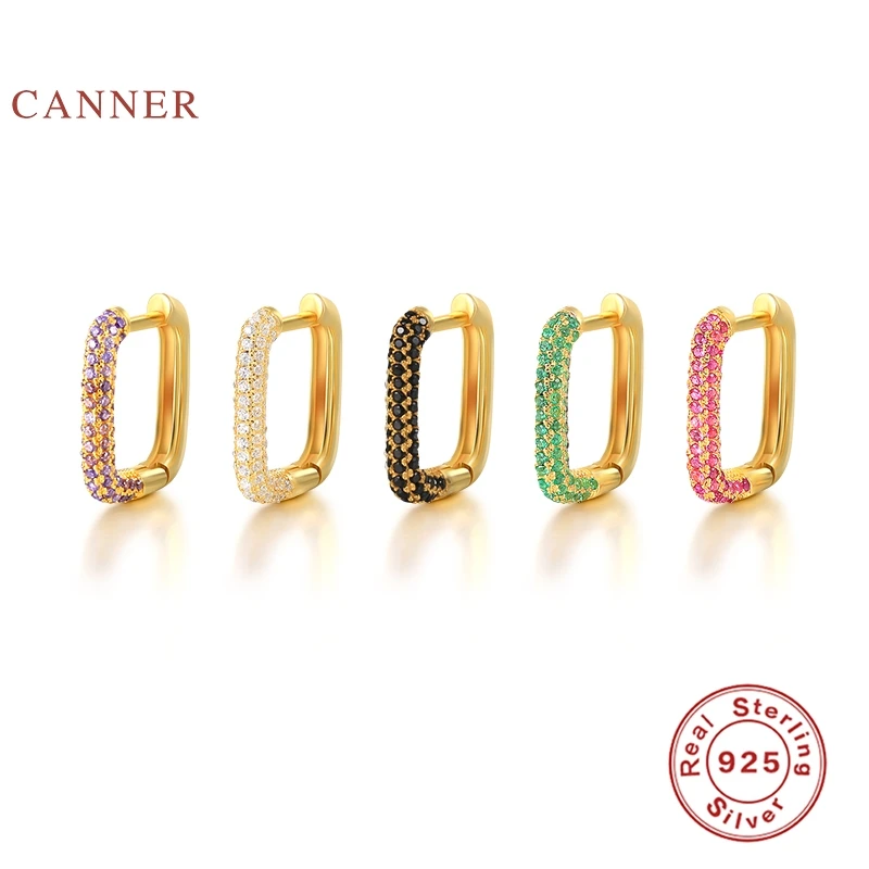 CANNER Earrings For Women 925 Sterling Silver Pendientes Geometric Square Ear Buckle Huggie Piercing Stud Earrings Fine Jewelry 
CANNER Earrings For Women 925 Sterling Silver Pendientes Geometric Square Ear Buckle Huggie Piercing Stud Earrings Fine Jewelry