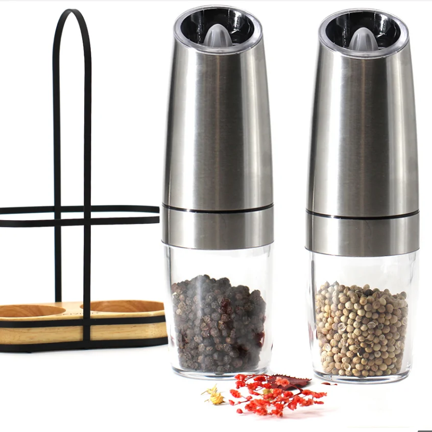Newest LED Automatic Salt Pepper Mill Grinder Electric Stainless Steel Light Gravity Operated Mills Spice Tools Set
Newest LED Automatic Salt Pepper Mill Grinder Electric Stainless Steel Light Gravity Operated Mills Spice Tools Set