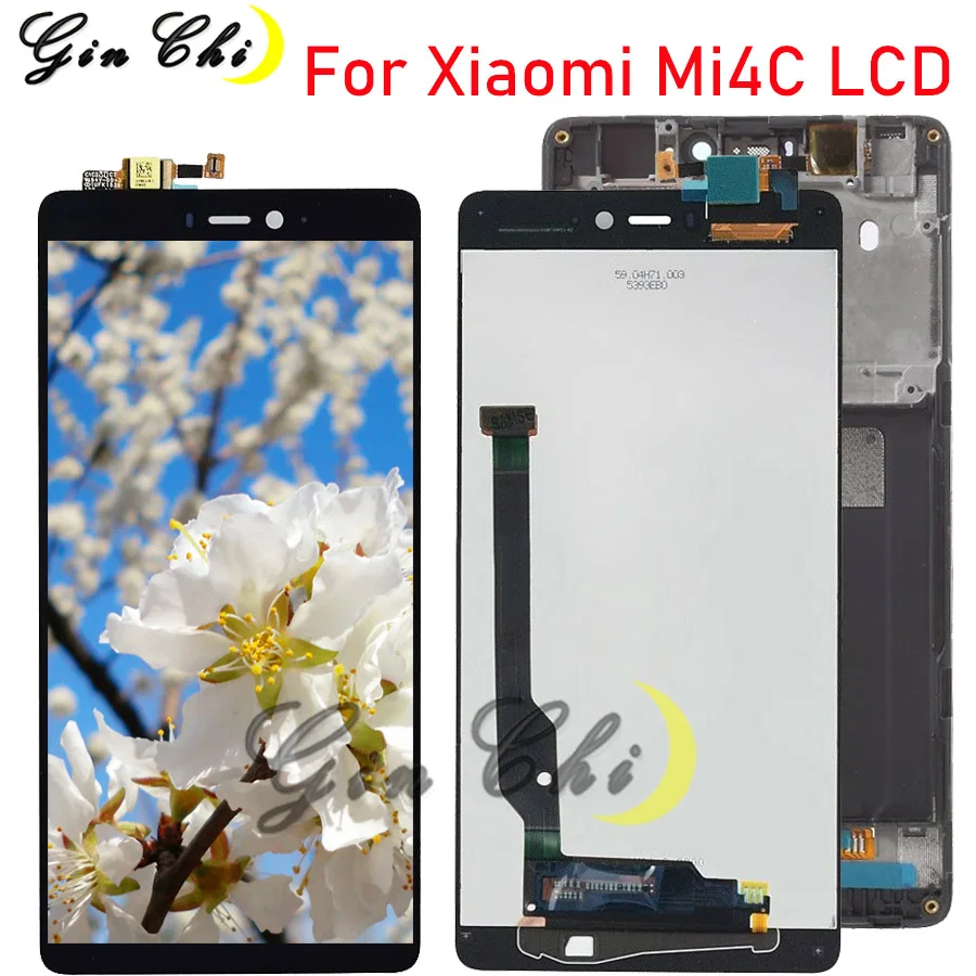 100% протестированный ЖК дисплей для Xiaomi Mi4C сенсорный с рамкой 5 0 'для Mi 4C сменный