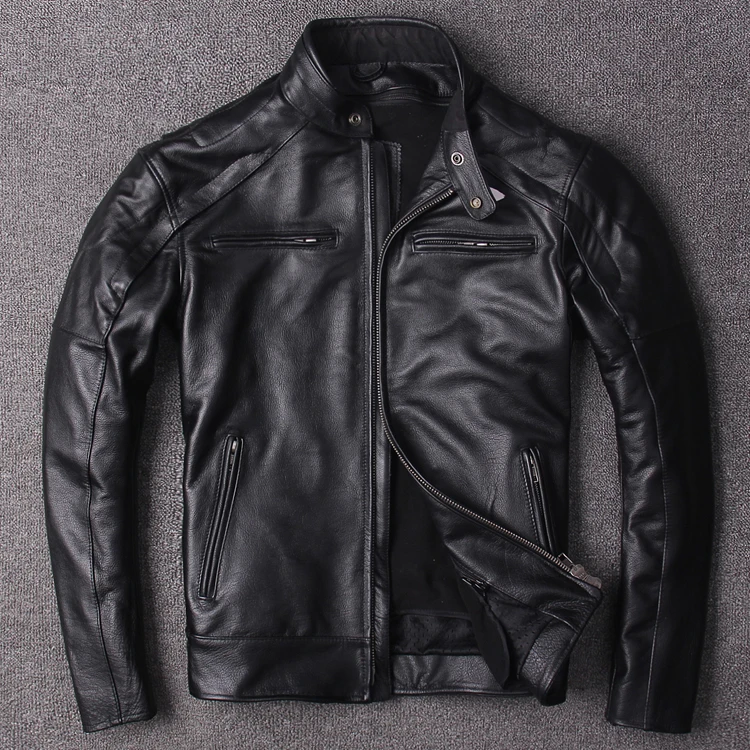 Plus Eur Size Classic Men Cow Jackets Men's Genuine Leather Biker Jacket New Coat Sales
Plus Eur Size Classic Men Cow Jackets Men's Genuine Leather Biker Jacket New Coat Sales