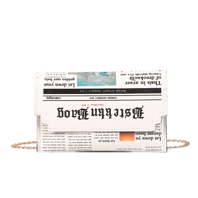 Women Joker Messenger Bag Chain Shoulder Bag Personality Fashion Small Square Newspaper News Styling Bags Wholesale Bolso Mujer
Women Joker Messenger Bag Chain Shoulder Bag Personality Fashion Small Square Newspaper News Styling Bags Wholesale Bolso Mujer
