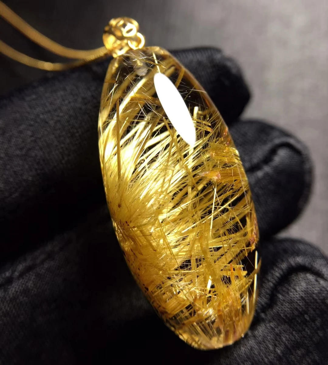Genuine Natural Gold Rutilated Quartz Pendant 31.7*15.3mm Barrel Crystal Fashion Pendant Jewelry Genuine AAAAAA
Genuine Natural Gold Rutilated Quartz Pendant 31.7*15.3mm Barrel Crystal Fashion Pendant Jewelry Genuine AAAAAA