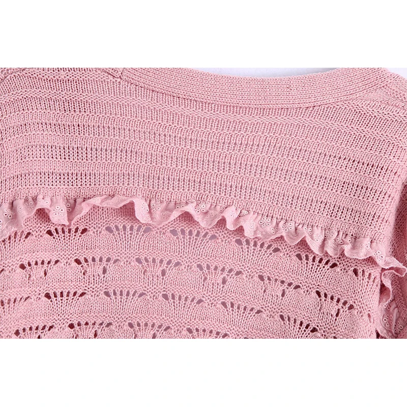 Za Women Pink Hollow Out Cardigan Vintage Jumper Lady Fashion Oversized Knitted Cardigan Coat BB1745 
Za Women Pink Hollow Out Cardigan Vintage Jumper Lady Fashion Oversized Knitted Cardigan Coat BB1745
