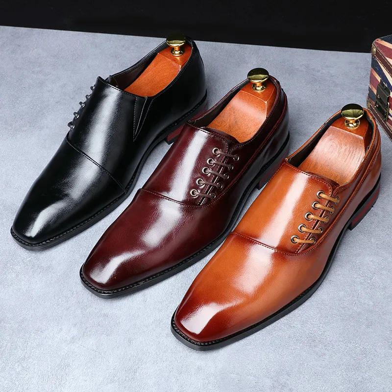 2020 New Men Leather Shoes Style Formal Dress Wedding Shoes Red Wine British Style Business Office Lace-Up Leather Loafers
2020 New Men Leather Shoes Style Formal Dress Wedding Shoes Red Wine British Style Business Office Lace-Up Leather Loafers