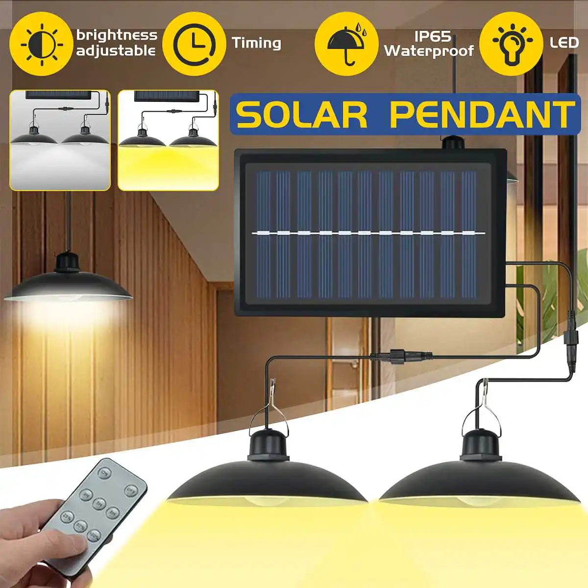Motion Sensor LED Solar Light Outdoor Indoor Solar Powered Pendant Lamps IP65 Waterproof Dual Head Lamps for Garden
Motion Sensor LED Solar Light Outdoor Indoor Solar Powered Pendant Lamps IP65 Waterproof Dual Head Lamps for Garden