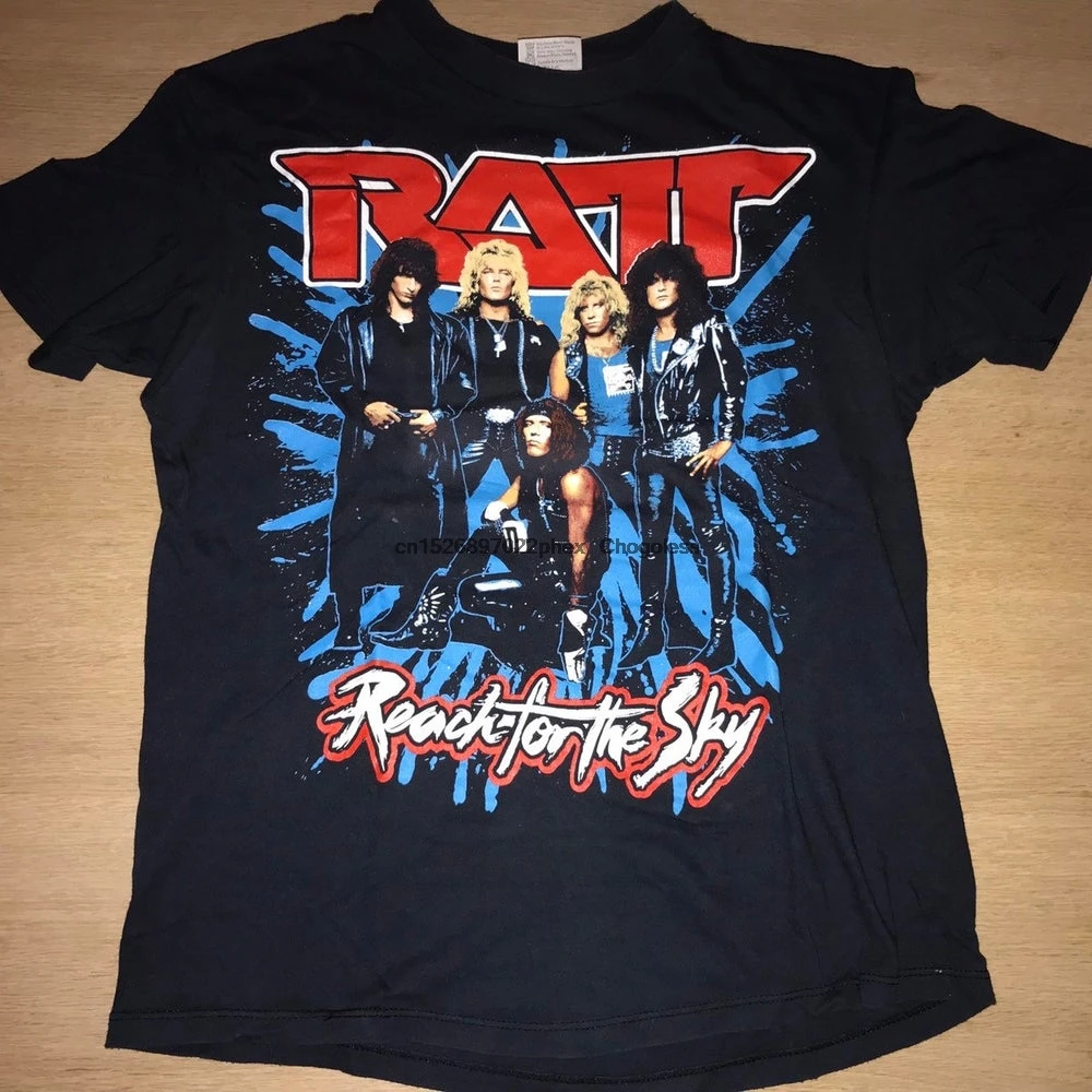 Впечатляющая Винтажная футболка с изображением ратта 1989 Reach For The Sky Tour 80s
Впечатляющая Винтажная футболка с изображением ратта 1989 Reach For The Sky Tour 80s