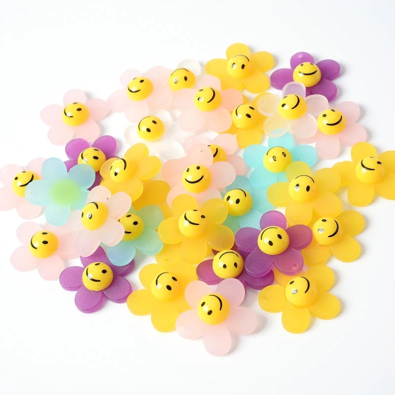 10Pcs/Lot 18mm Multicolor Flower smiling Acrylic Spacer Beads For DIY Jewelry Making Bracelet Necklace Pendant Accessories
10Pcs/Lot 18mm Multicolor Flower smiling Acrylic Spacer Beads For DIY Jewelry Making Bracelet Necklace Pendant Accessories