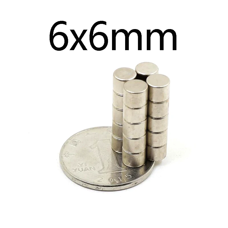 20/50/100pcs 6x6 mm N35 Round Magnets 6mmx6mm Neodymium Magnet Dia 6x6mm Permanent NdFeB Strong Powerful Magnets 6*6 mm
20/50/100pcs 6x6 mm N35 Round Magnets 6mmx6mm Neodymium Magnet Dia 6x6mm Permanent NdFeB Strong Powerful Magnets 6*6 mm