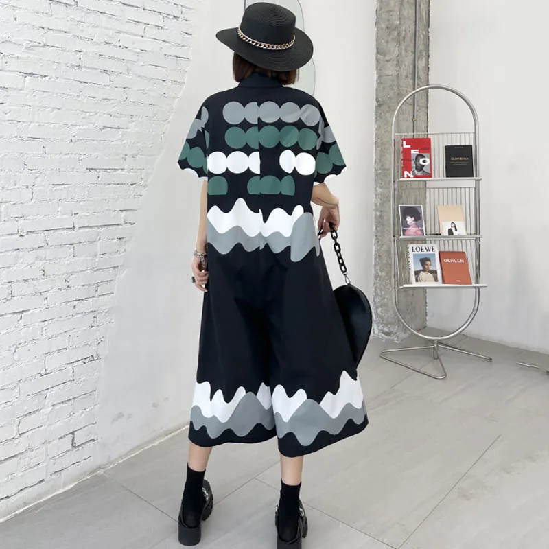 SeeBeautiful Ploka Dot Print Loose Jumpsuits Lapel Short Sleeve Button Contrast Color New Fashion 2021 Summer E952
SeeBeautiful Ploka Dot Print Loose Jumpsuits Lapel Short Sleeve Button Contrast Color New Fashion 2021 Summer E952