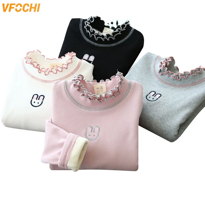 VFOCHI/зимняя футболка с длинным рукавом для девочек хлопковое детское нижнее белье