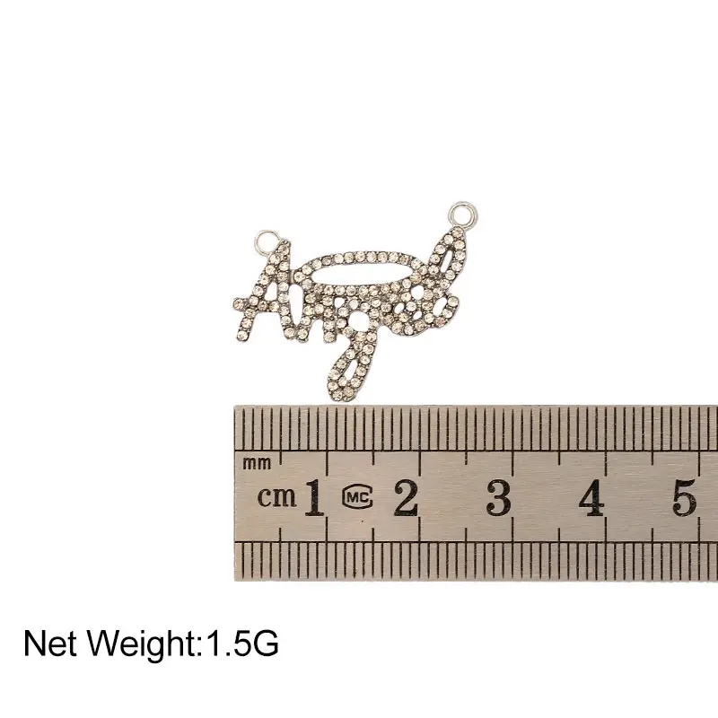 2020 Trendy Shiny Rhinestone Angel Letter Charms 10Pcs Silver Color Alphabet Pendant For Necklace DIY Jewelry Making Accessories
2020 Trendy Shiny Rhinestone Angel Letter Charms 10Pcs Silver Color Alphabet Pendant For Necklace DIY Jewelry Making Accessories