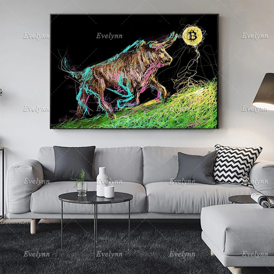 Bitcoin Art"BULLISH ENERGY"Hd Wall Art Canvas Painting Cryptocurrency Wall Decor Posters and Prints for Office Floating Frame
Bitcoin Art"BULLISH ENERGY"Hd Wall Art Canvas Painting Cryptocurrency Wall Decor Posters and Prints for Office Floating Frame