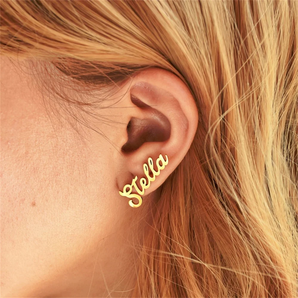 Customized Name Earring Stud Stainless Steel Personalized Earring Women jewelry Earrings Fashion For Girl Friend Gifts
Customized Name Earring Stud Stainless Steel Personalized Earring Women jewelry Earrings Fashion For Girl Friend Gifts