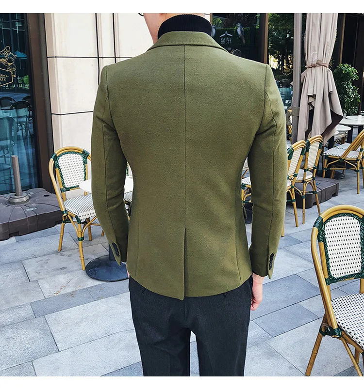3 Solid Green Blazer Men Black Khaki Wool Blend Blazer Men Autumn Winter 2018 One Button Blazer Homme Suit Jacket Men
3 Solid Green Blazer Men Black Khaki Wool Blend Blazer Men Autumn Winter 2018 One Button Blazer Homme Suit Jacket Men