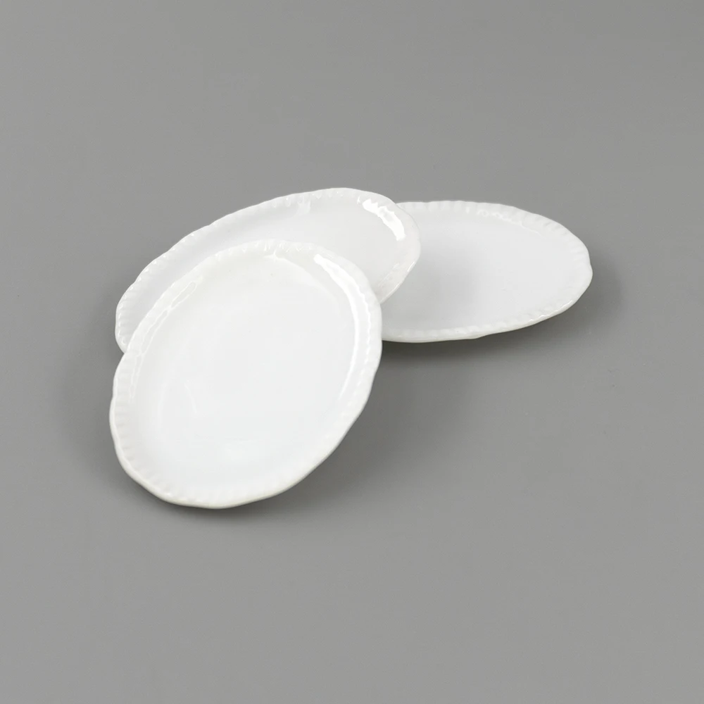 3Pcs 1/12 Dollhouse Miniature Accessories Mini Ceramic Food Plate Simulation Kitchen Dish Model Toys for Doll House Decoration
3Pcs 1/12 Dollhouse Miniature Accessories Mini Ceramic Food Plate Simulation Kitchen Dish Model Toys for Doll House Decoration