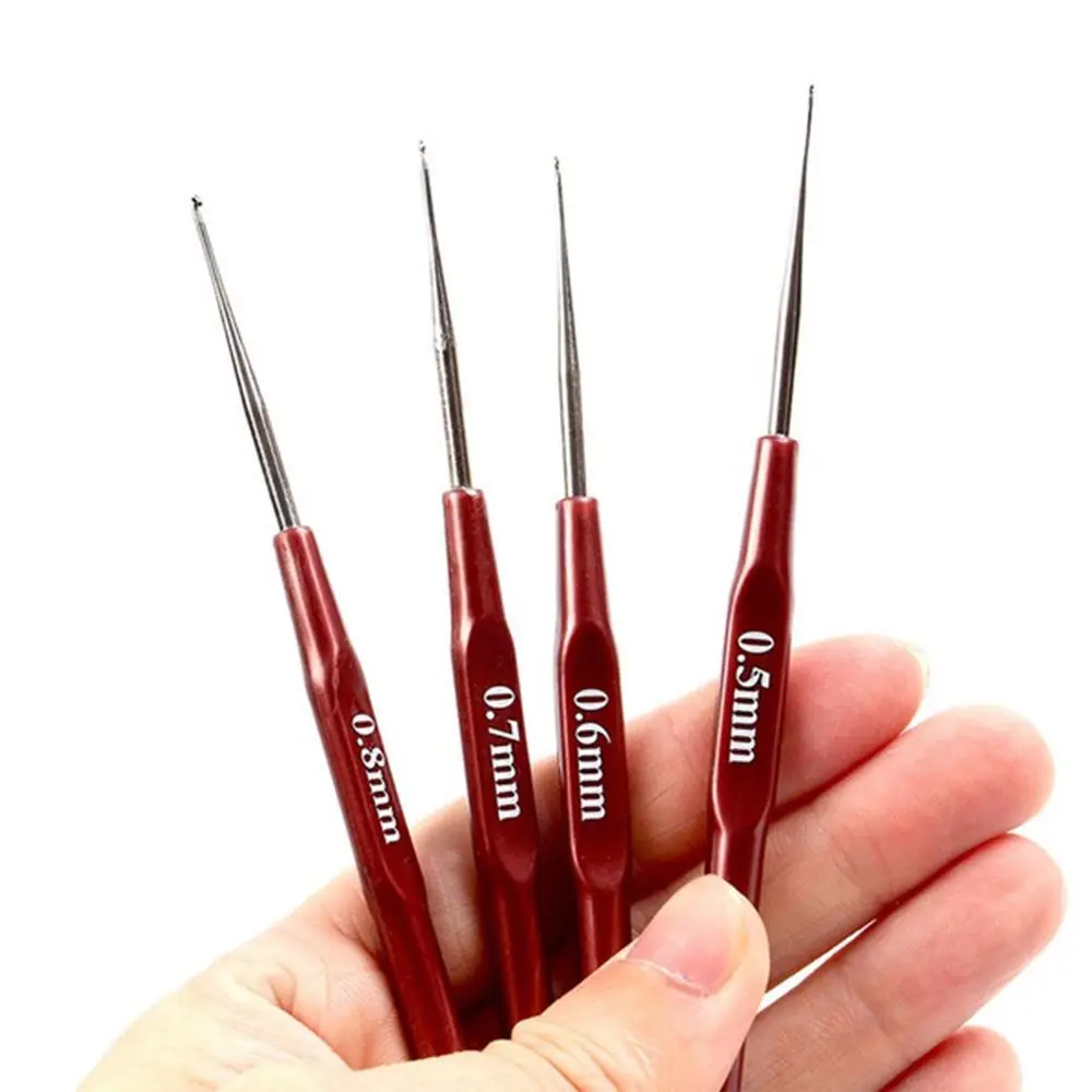1Pc 0.5/0.6/0.7mm Plastic Handle Dreadlock Crochet Needles For Dreadlocks Hook Weave | Красота и здоровье