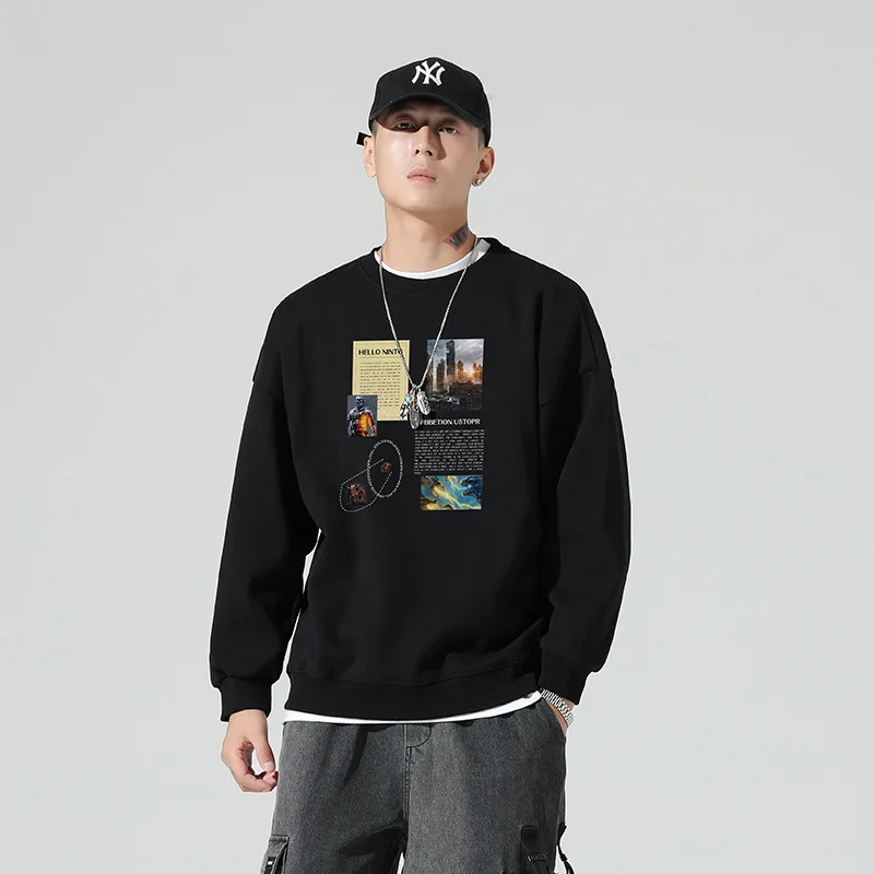 2021 spring and autumn men's sweater men's Pullover round neck long sleeve t-body T-neck fashion base shirt men's 
2021 spring and autumn men's sweater men's Pullover round neck long sleeve t-body T-neck fashion base shirt men's