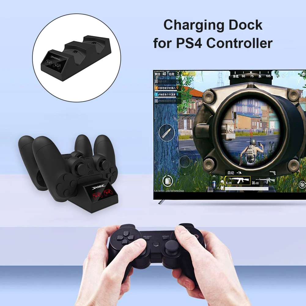 Dual Charging Dock Station For PS4 Controller 4 Micro USB Charging Dongles Fast Charger For Playstation 4 PS4 Slim / PS4
Dual Charging Dock Station For PS4 Controller 4 Micro USB Charging Dongles Fast Charger For Playstation 4 PS4 Slim / PS4