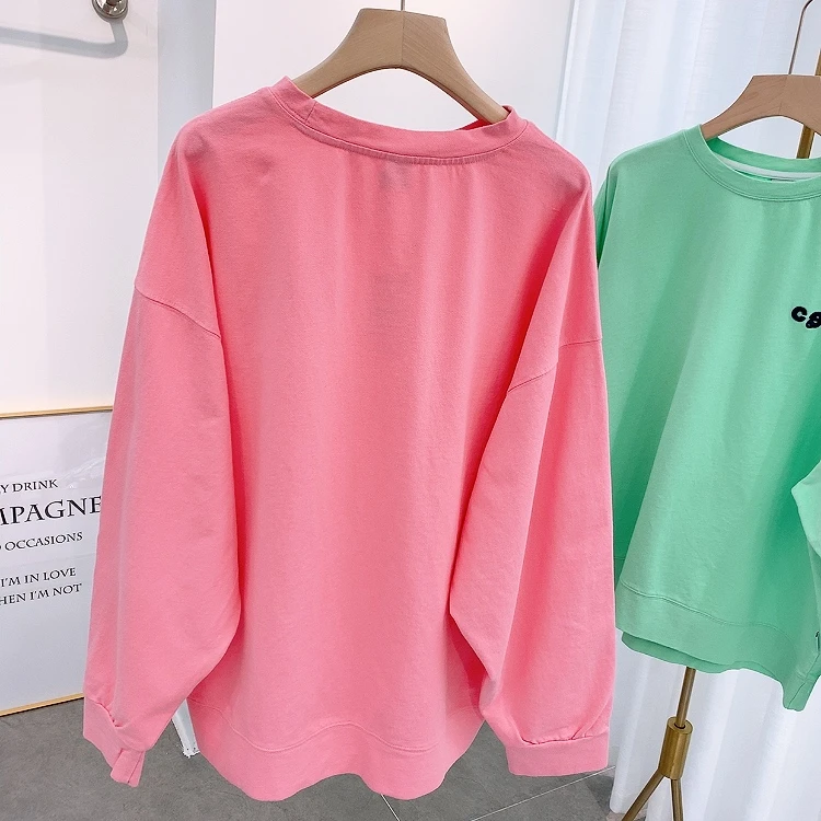 2020 Spring New Simple Solid Color Sweatshirt Women's Large Size Pullover Hoodie Letter Embroidery Lazy Wind Loose Coats
2020 Spring New Simple Solid Color Sweatshirt Women's Large Size Pullover Hoodie Letter Embroidery Lazy Wind Loose Coats