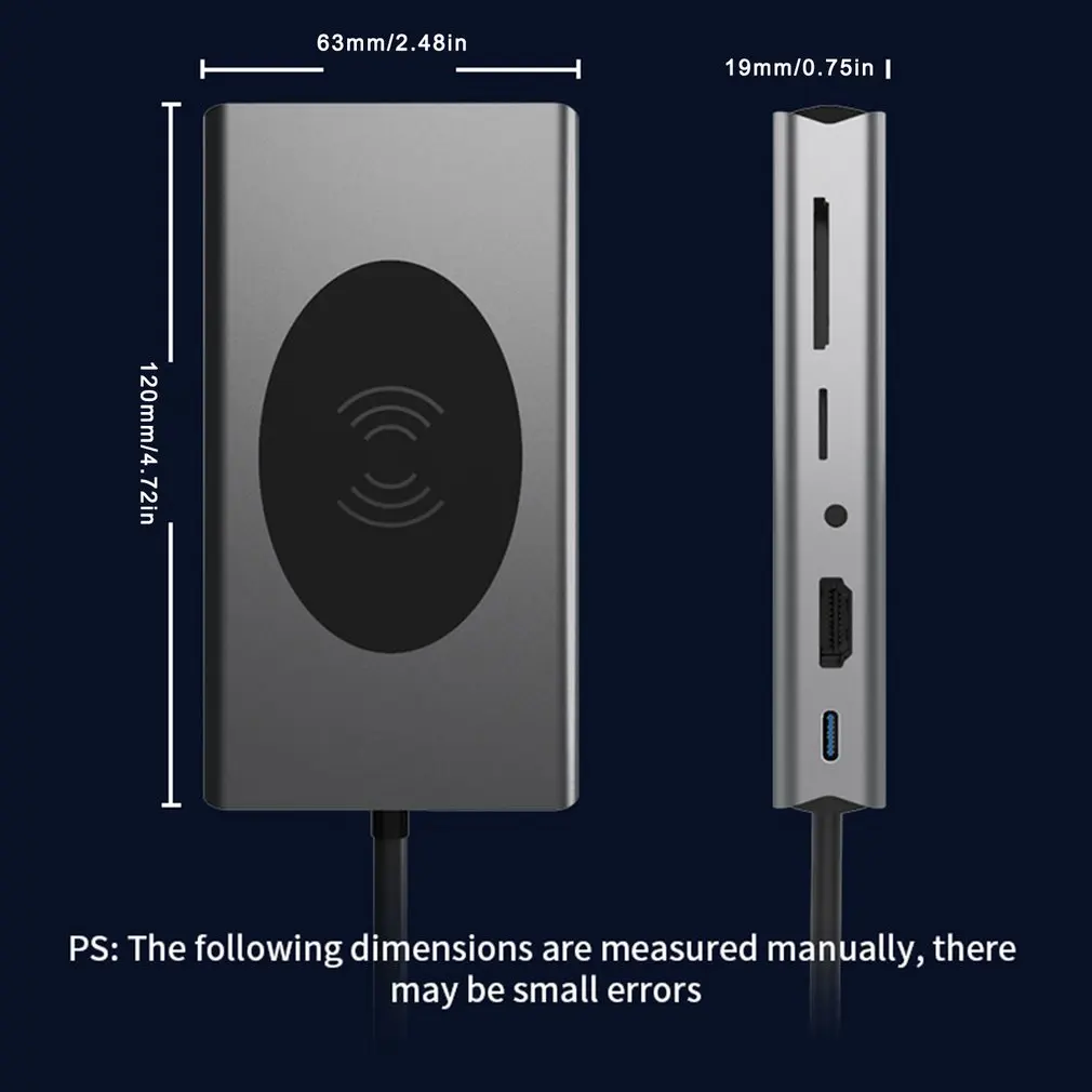 Lightweight Type-c Docking Station Usb Hub Multifunctional Hub 10W Wireless Charging Docking Station
Lightweight Type-c Docking Station Usb Hub Multifunctional Hub 10W Wireless Charging Docking Station
