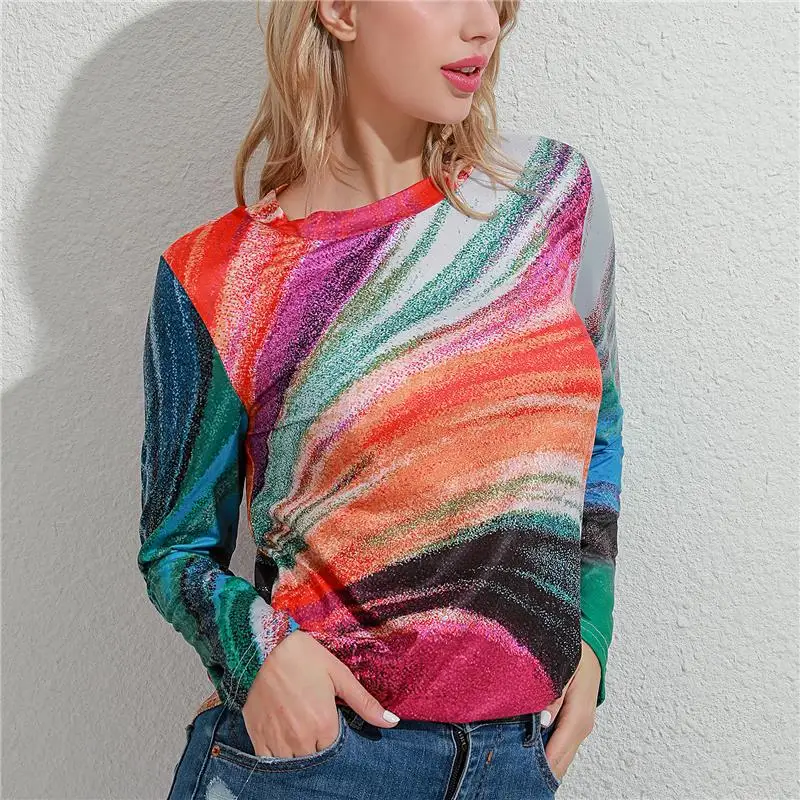 Winter Women's Casual Tops Abstract Painting Print T-shirt Halloween O Neck Full Sleeves Loose Long T-shirt Vintage Streetwear
Winter Women's Casual Tops Abstract Painting Print T-shirt Halloween O Neck Full Sleeves Loose Long T-shirt Vintage Streetwear