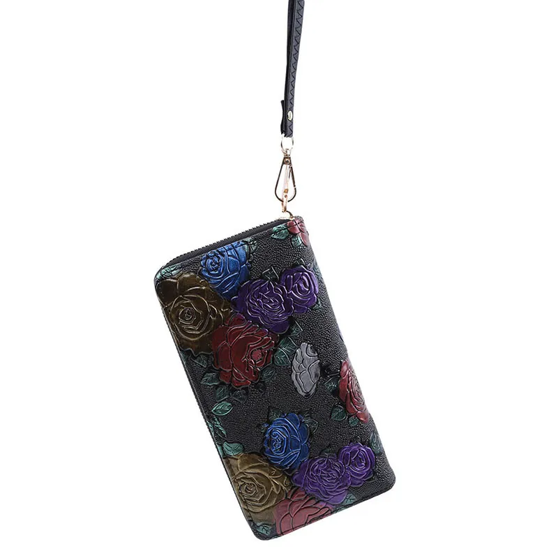 Women Long Wallet Genuine Leather 3D Embossing Rose Dragonfly Butterfly Clutch Women Bag Large Capability Zipper Luxury Hangbags
Women Long Wallet Genuine Leather 3D Embossing Rose Dragonfly Butterfly Clutch Women Bag Large Capability Zipper Luxury Hangbags