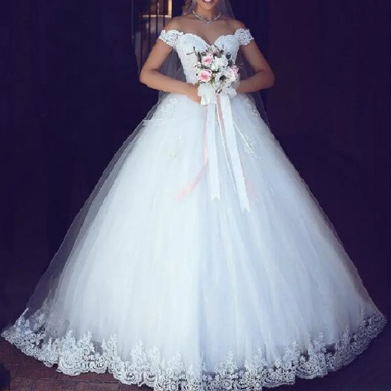 Elegant Bridal Wedding Dress off shoulder lace ball gown bridal dress Plus size Custom Made Vestido de novia
Elegant Bridal Wedding Dress off shoulder lace ball gown bridal dress Plus size Custom Made Vestido de novia