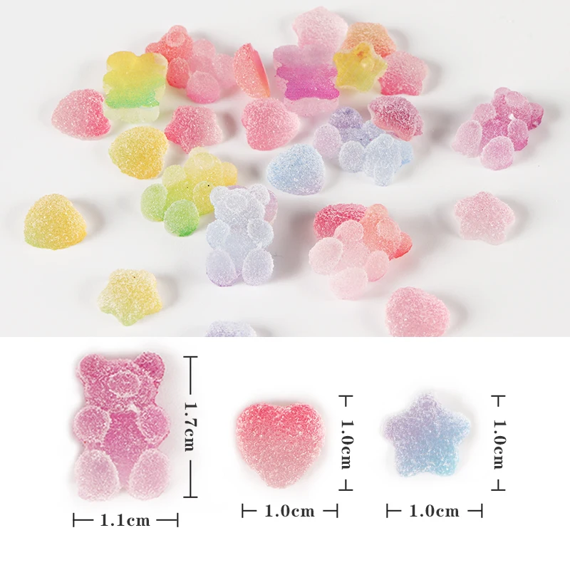 12 Pcs Soft Sugar Bear Jelly Gummy 3D Kawaii Accessories Kit For Manicure Luxury Charms Designs Gel Polish Nail Art Decorations
12 Pcs Soft Sugar Bear Jelly Gummy 3D Kawaii Accessories Kit For Manicure Luxury Charms Designs Gel Polish Nail Art Decorations