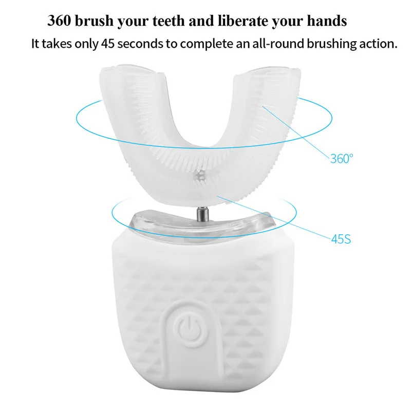 Ckeyin Automatic U Shaped Vibration Toothbrush Blue Light Whitening Tooth Brush Waterproof Silicone Electric Toothbrush Dental
Ckeyin Automatic U Shaped Vibration Toothbrush Blue Light Whitening Tooth Brush Waterproof Silicone Electric Toothbrush Dental