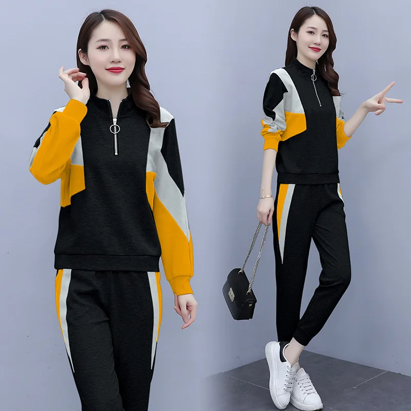 Casual Suit New Korean Temperament Plus Size Women's Professional Two Piece Set Long Sleeve Stitching Clothes
Casual Suit New Korean Temperament Plus Size Women's Professional Two Piece Set Long Sleeve Stitching Clothes