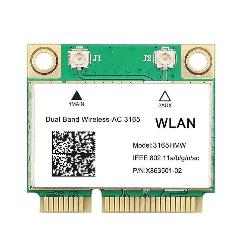 for 3165HMW AC 600M 5G Dual Frequency Built-in Wireless Network Card Mini PCIE Bluetooth 4.0 Adapter 
for 3165HMW AC 600M 5G Dual Frequency Built-in Wireless Network Card Mini PCIE Bluetooth 4.0 Adapter