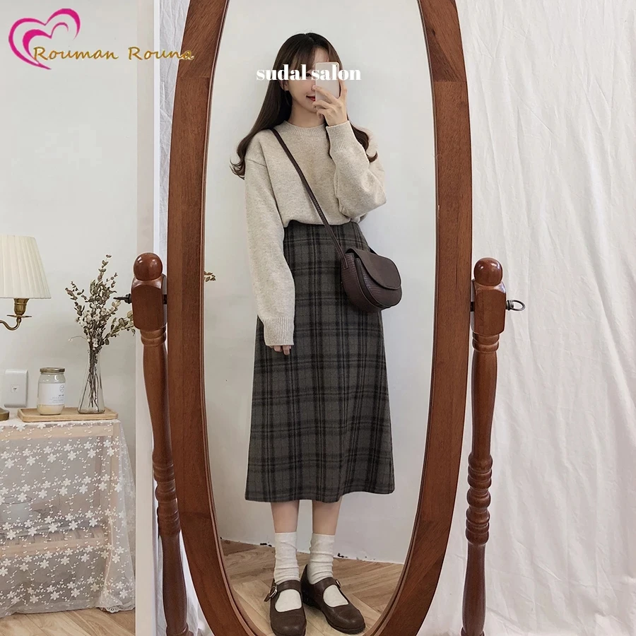 plaid Women Skirts new MI-long New Skirt Female Vintage Jupe Femme Faldas Mujer High Waist School Girls mid carf mujer
plaid Women Skirts new MI-long New Skirt Female Vintage Jupe Femme Faldas Mujer High Waist School Girls mid carf mujer