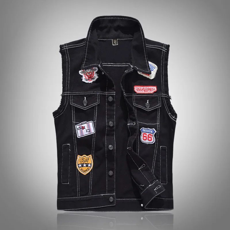 Spring Autumn Hot New 2021 Black Solid Color Denim Vest Men's Punk Rock Style Waistcoat Motorcycle Sleeveless Jacket Plus Size
Spring Autumn Hot New 2021 Black Solid Color Denim Vest Men's Punk Rock Style Waistcoat Motorcycle Sleeveless Jacket Plus Size