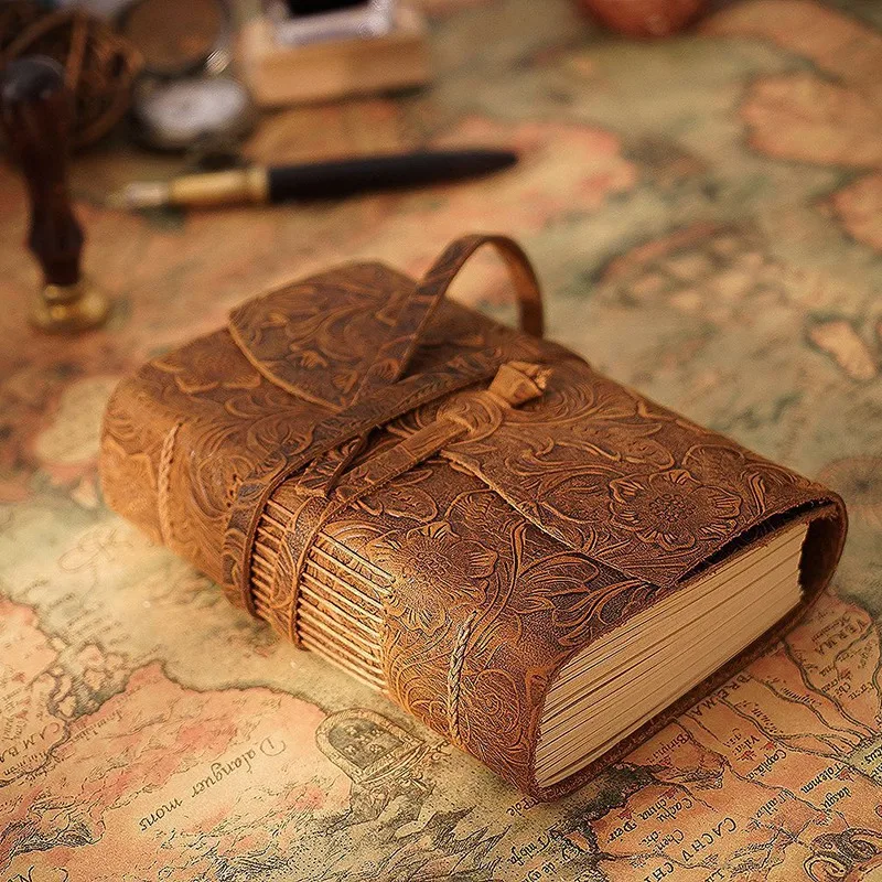 Thick Leather Journal Book 400P 165Mmx115Mmx40Mm Blank Paper Sketchbook Hand Made Band Notebook 
Thick Leather Journal Book 400P 165Mmx115Mmx40Mm Blank Paper Sketchbook Hand Made Band Notebook