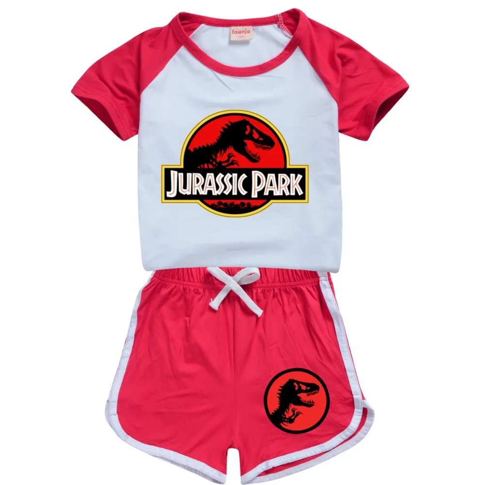New Summer Dinosaur Boys T-shirt Jurassic Park Cartoon Pullovers Leisure Fashion Children Kids Girls Sweatshirts+Pants Outfits
New Summer Dinosaur Boys T-shirt Jurassic Park Cartoon Pullovers Leisure Fashion Children Kids Girls Sweatshirts+Pants Outfits
