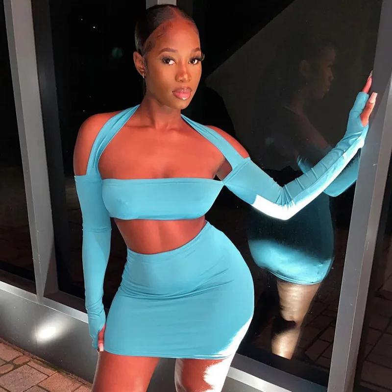 Женский комплект из двух предметов, повседневный облегающий укороченный Топ с длинным рукавом и юбка, весна 2021
Женский комплект из двух предметов, повседневный облегающий укороченный Топ с длинным рукавом и юбка, весна 2021