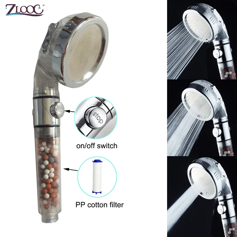 Zloog bathroom spa shower head rain high pressure shower head negative ion balls shower nozzle with stop button
Zloog bathroom spa shower head rain high pressure shower head negative ion balls shower nozzle with stop button