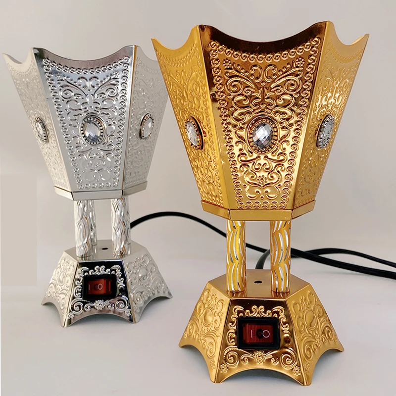 Arabian Metal Electric Incense Burner Islamic Style Incense Bakhoor 220V Aroma Burner Arab Censers Evaporator Air Fresheners
Arabian Metal Electric Incense Burner Islamic Style Incense Bakhoor 220V Aroma Burner Arab Censers Evaporator Air Fresheners