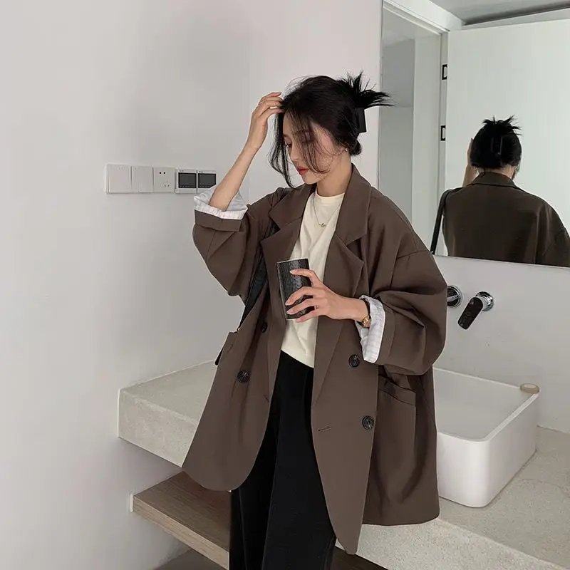 Women's suit jacket 2021 spring and autumn new long-sleeved Korean style loose and thin fashion professional casual small suit
Women's suit jacket 2021 spring and autumn new long-sleeved Korean style loose and thin fashion professional casual small suit