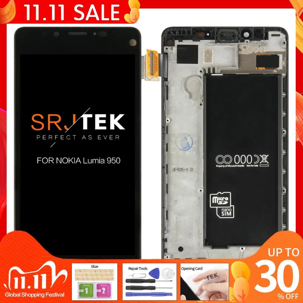 Single SIM 5.2" ORIGINAL AMOLED Display For NOKIA Lumia 950 LCD Touch Screen Digitizer Replacement for Lumia 950 LCD
Single SIM 5.2" ORIGINAL AMOLED Display For NOKIA Lumia 950 LCD Touch Screen Digitizer Replacement for Lumia 950 LCD