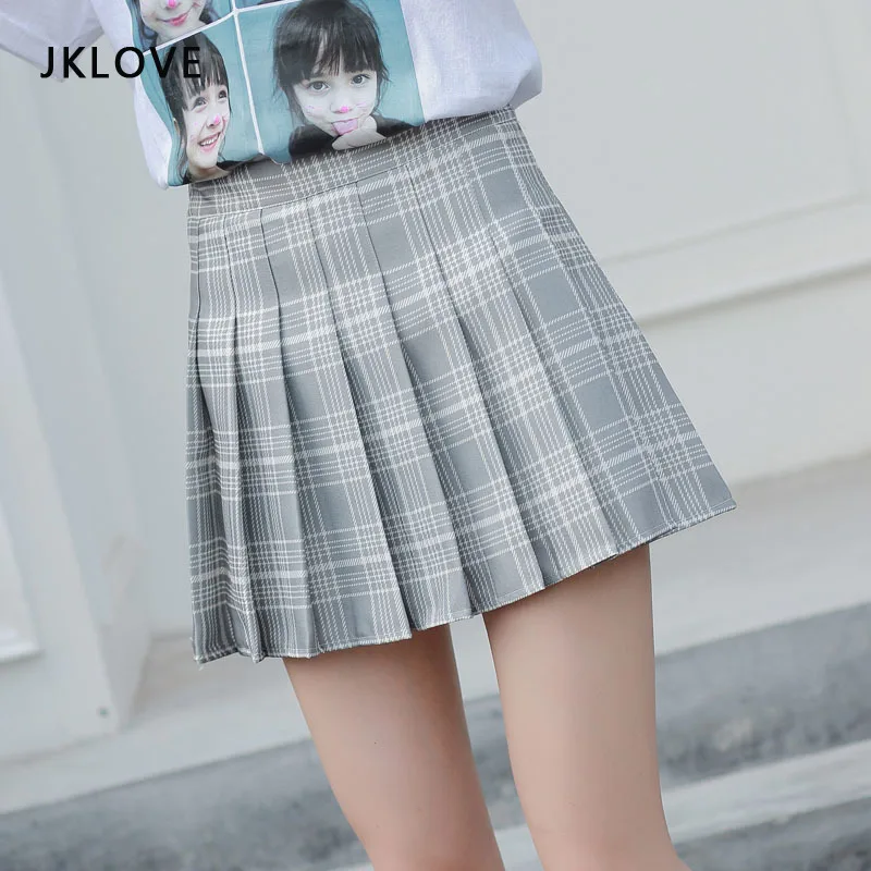 High Waist Plaid Skirt A-line 2021 School Girl Uniform Jk Skirts Short Skirt Sky Blue Blue Summer Suit Mini Dress Cloths
High Waist Plaid Skirt A-line 2021 School Girl Uniform Jk Skirts Short Skirt Sky Blue Blue Summer Suit Mini Dress Cloths