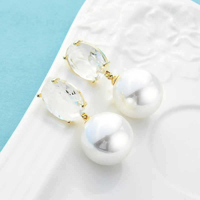 Wuli&baby Crystal Pearl Dangle Earrings For Women Big Round Pearl Elegant Drop Earrings
Wuli&baby Crystal Pearl Dangle Earrings For Women Big Round Pearl Elegant Drop Earrings